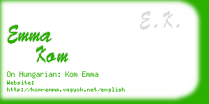 emma kom business card